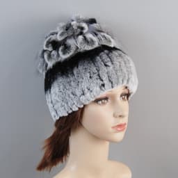 Real Rex Rabbit Fur Hat And Scarf Set Women Winter Knitted Beanie Hat Natural Fur Skullies Beanies Woman Hat Female Cap Elastic