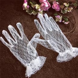 Retro See Through Lace Gloves Bridal Wedding Full Finger Gloves Banquet Performance Dinner Dress Accessories Mesh Hand Sleeves