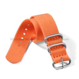 Watch Strap Nylon Silver Black Gold Ring Buckle 18mm 20mm 22mm 24mm Man Women for Seiko Ribbed Braid Replace Watch Accessories