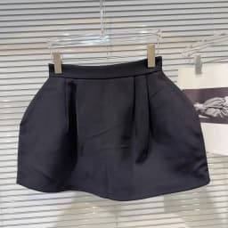 DEAT 2026 Summer New Style Pleated Three-dimensional Design Puff Skirts For Women Solid Color Casual Mini Skirt Female 11A04568