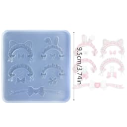 Resin Shaker Mold Flowers Small Flexible Pendant for Keychain Hollow Silicone Mold Epoxy Jewelry Making Pendant Quicksand Mould