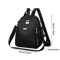 Simple Pu Black Large Capacity Backpacks Women Travel Bag Solid Harajuku Student Schoolbag Backpack Unisex Bags High Street