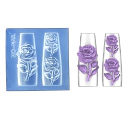 Flexible Silicone Carving Flower Art Mold for Crafting Intricate 3D Floral Designs in DIY Projects