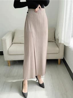 ALSEY Miyake Pleated Wide Leg Ankle-length Pants for Women Autumn New Simple Elastic Waist Solid Color Straight Female Trsouser