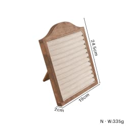 Beige Walnut-Style Vertical Jewelry Display Stand Earrings riing Display Tray Stud Earrings Holder Jewelry showcase Rack
