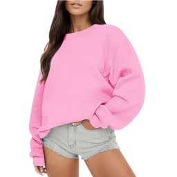 Spring Autumn Women's sweatshirt daily Casual Pullover Solid Color Sportswear comfort O-Neck Tops Loose long sleeve sweatshirt