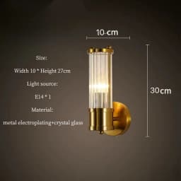 Nordic Minimalist Wall Lamp Living Room Background Wall Staircase Hallway Light Luxurious Crystal Light Bedroom Bedside Lamp