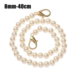 8/10mm Pearl Strap for Bags Handbag Handles DIY purse Replacement Long Beaded Chain for Shoulder Bag Straps Pearl Belt