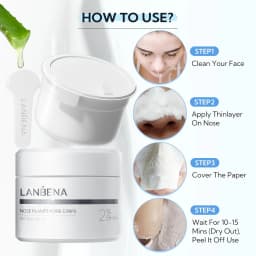 LANBENA Blackhead Remover Pore Cleaner Nose Strips With 60Pcs Paper For All Skin Stype Nose Mask