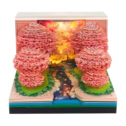 2027 3D Calendar Memo Pad Led Time Piece Calendar Tree of Chakra Desk Calendar Paper Carving Sticky Calendar For Christmas Gifts