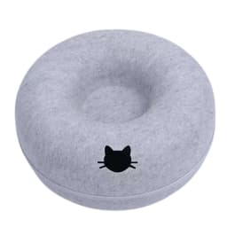 Felt Donut Bed for Cats House With Breather Hole Dog Bed Interactive Play Toys for Cats to Hide 2 in 1 Tunnel for Cats Bed
