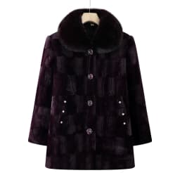 Large size Middle Aged Elderly Women Mink Coat Winter Thicken Cotton Padded Faux Fur Jacket High End Grandma Velvet Fur Overcoat