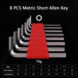 Metric Allen Wrench Set 5 8 11PCS L Handle Hex Key Short Arm Design S2 Steel Compact Transport Storage Rack for Home Auto Repair