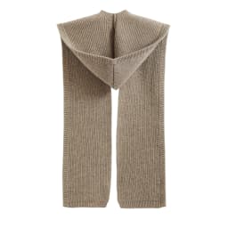 Autumn Winter Thickened One-Piece Scarf Hat 100% Merino Wool Knitted Frostproof Neck Protection Integrated Scarf Hat