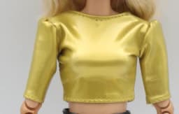 New 30cm 1/6  Glossy Top shirt  PU leather Dress Daily Wear Accessories Clothes for Barbies doll
