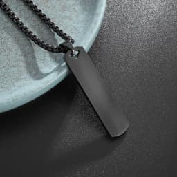 Hot Sale Pendant Smooth Plate Tag Men Retro Necklace Jewelry
