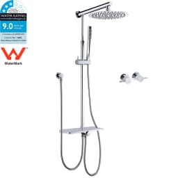 **Sydney Stock** KYLINS 2 In 1 Shower Set Round 8/10/12'' Rain Shower Head Sliding Rail Diverter DIY Matt Black WELS WaterMark