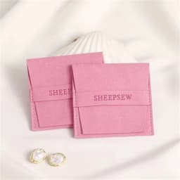 50pcs Personalized Custom Logo Jewelry Packaging Bags, Soft Microfiber Pouches for Bracelet Necklace Ring Wholesale