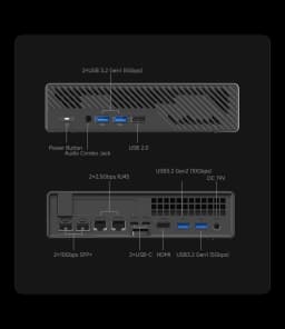 MINISFORUM MS-A2 MINI PC AMD Ryzen 9 9955HX PC Windows 11 Pro Support 96GB DDR5 64GB 1TB SSD U.2 NVME Support 10G SFP+ PC Gaming