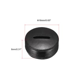 6/10/20Pcs Black Plastic Screw Carbon Brush Holder Caps Case Dia 10mm/12mm/13mm/14mm/15mm/16mm/18mm/20mm/22mm Brush Cover