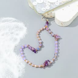 Fashion Acrylic Mobile Phone Chain Five-Pointed Star Pendant Beaded Telephone Lanyard Cellphone Hanging Rope For Women Jewelry