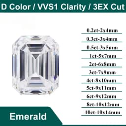 D Color Super White Moissanite Diamond Round / Oval / Pear / Radiant / Emerald / Heart / Princess / Cushion / Asscher / Triangle