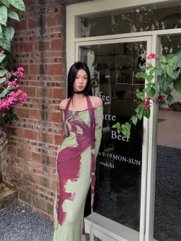 CHEERART Off The Shoulder Long Sleeve Mesh Maxi Dress 2024 Women Bodycon Tunics A Line Backless Ladies Long Dress Fall Fashion