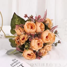 Artificial Ronghua Peony Simulation Flower Home Wedding Fake Flower Bundle Engineering Horticultural Decoration