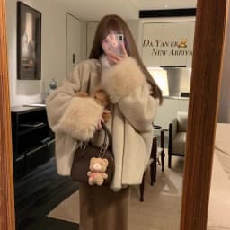 New Autumn Winter Environmentally Friendly Imitation Mink Fur Coat Women's Celebrity Style Loose Version Fashion Coat
