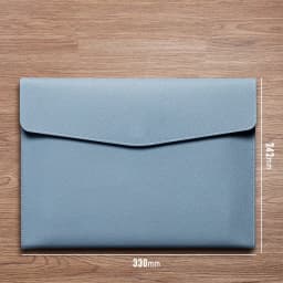 A4 File Folder PU Leather Document Holder Waterproof Portfolio Envelope Folder Case Magnetic Button Customized Initials