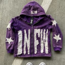 star pattern patchwork sweater letters long-sleeved pullover hoodie loose and fashionable trendy original street style vintage