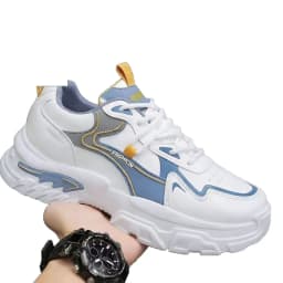 2026 Spring Autumn Men's Chunky Sneakers Thick Sole Height Increasing Lace-up Casual Walking Shoes Non-slip