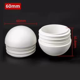 White Round Bung Plastic Blanking End Cap Tube Pipe Inserts Plug Insert Stoppers 13mm 16mm 19mm 20mm 22mm 25mm 28mm 30mm-60mm 