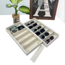 Glasses Box - Multi-Patterned Fabric Eyewear Jewelry Storage Box - Sunglasses Display Stand