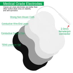 10/20pcs Tens Muscle Electrostimulator Patches EMS Body Massager Low Frequency Massage Pads Replacement Electrodes Pads