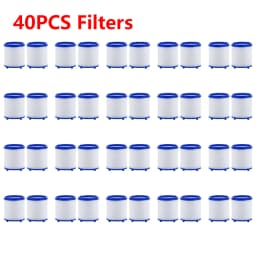 2-40PC Faucet Water Filter Element Remove Chlorine Heavy Metals Filtered Showers Head Bath Filtration Purifier Soften Hard Water