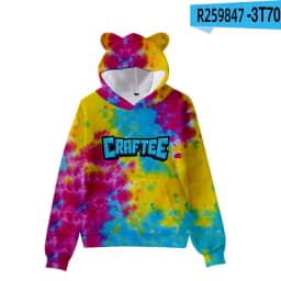 4 To 14 Years Kids Hoodies Craftee Face 3D Printed Hoodie Sweatshirt Boys Girls Anime Cartoon Brand Jacket Coat Children Clothes