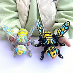3D Printed Mechanical Bee Toy Joints Can Move Sizes 8/10cm Jointed Full Movable Birthday Gift Realistic Animals Decorative