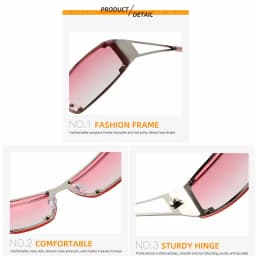 Y2k Retangle Sunglasses Women Men Brand Designer Gradient Goggle Sun Glasses Steampunk Glasses Shades Eyewear Mirror Eyeglasses