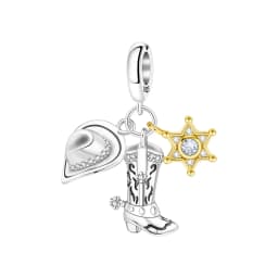 925 Sterling Silver Western Cowboy Boots Hobby Series Pendants Bracelet Charms Fit Jewelry Party Beads DIY Fine Gifts Accessory