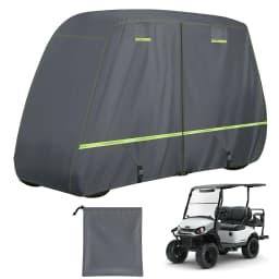 Waterproof Golf Cart Cover 2/4/4+2 Passenge 210D All-Weather Protective Outdoor Covers Dustproof Windproof Durable with Zipper