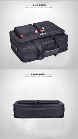 HOMEFISH Men Large Capacity Business Briefcase Portable Versatile Shoulder Bag Multiple Pockets Handbag for Business & Casual