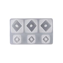 DIY Resin Bead Molds for Jewelry Silicone Molds with Hole Cabochon Gem Jewelry Making Epoxy Resin Molds for Earrings Pendant
