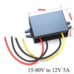 15V-100V 24V 36V 48V 60V 72V to 12V Step Down Buck 1A-5A 12V Voltage Regulator DC Converter Reducer for Golf Cart Car Device
