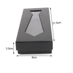Men Simple Black Snake Pattern Necktie Bow Tie Packaging Box With Window Party Necklace Ring Storage Case Wedding Jewelry Gift