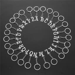 Unique DIY Crown Stainless Steel A-Z Letters Pendant Keychains for Men Women 26 Alphabet Car Key Ring Name Jewelry Keyrings Gift