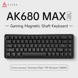 AJAZZ AK680MAX Wired Magnetic Gaming Keyboard, 68 Keys, 0.01 Precision, Zero Latency, Compact, Web Driver No Download