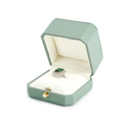 Oirlv Luxurious Velvet Ring Box Set-Elegant Single & Double Ring Holder for Wedding Anniversary Gifts Jewelry Storage Organizer