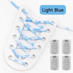 Elastic Round Printed Shoe Laces Diamond Metal Buckle No Tie Shoelaces Without Ties Shoelace for Sneakers Woman Man Shoestrings