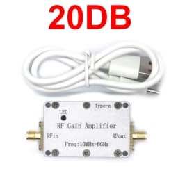 TYPE-C USB POWER 10Mhz-6GHz Ultra Low-Noise Amplifier High Linearity LNA 10DB 20DB 30DB 40DB 50DB GaIN W LED RF Receiver System